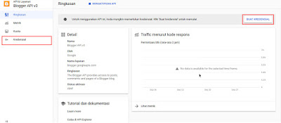 Blogger API v3 creating credentials Blogger API v3 creating credentials