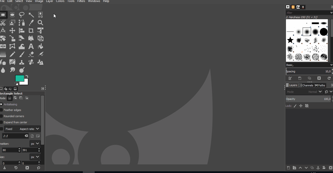 Create a new project in GIMP Create a new project in GIMP