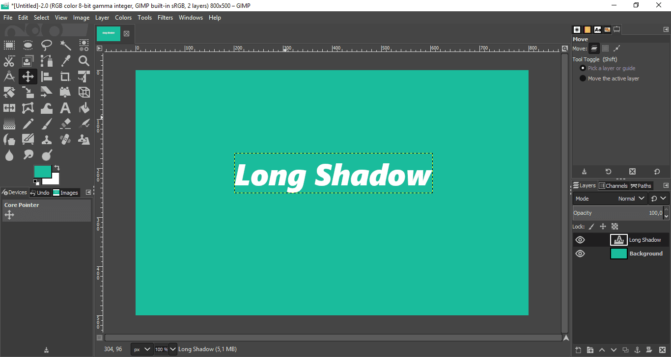 Add text or icon in GIMP