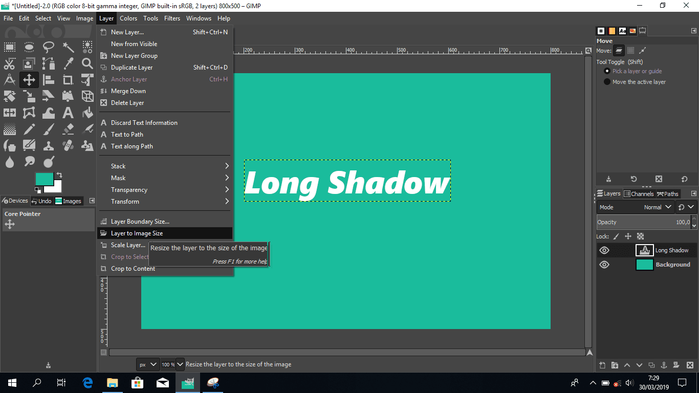 Change layer in GIMP Change layer in GIMP