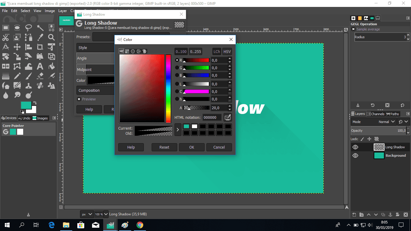 Change color in GIMP Change color in GIMP