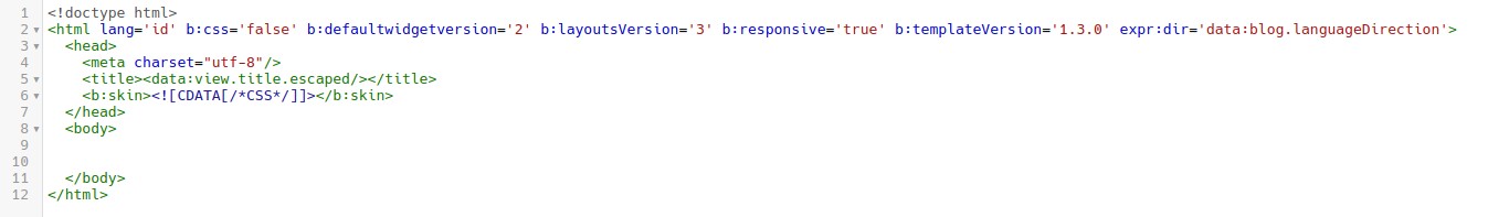 CDATA[/* CSS */</b:skin>
So the final result is as follows:
![How to Create a Blogger Template from Scratch